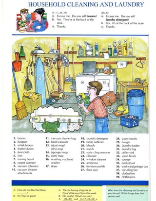 Household cleaning and laundry