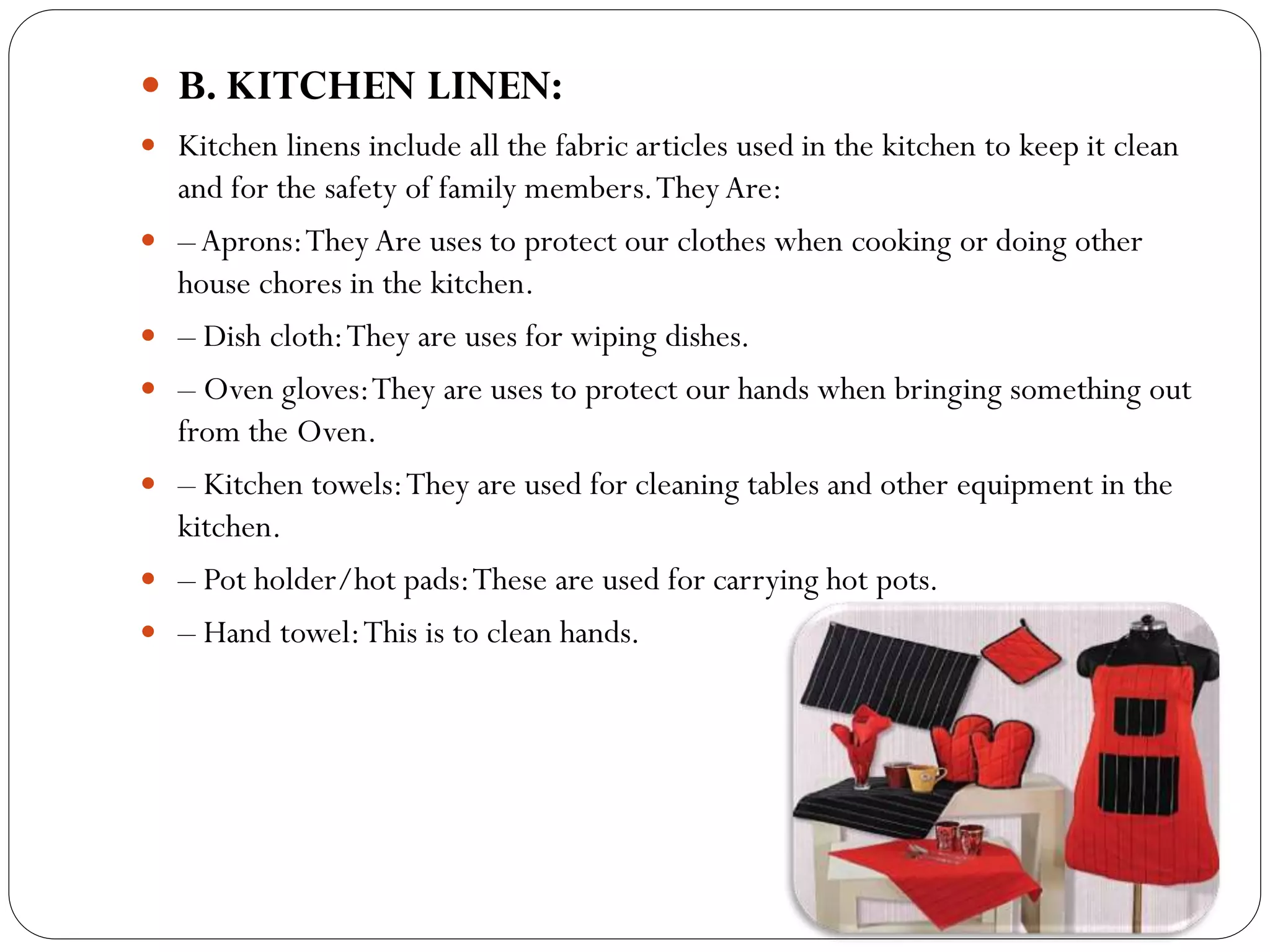 Household linen PPT