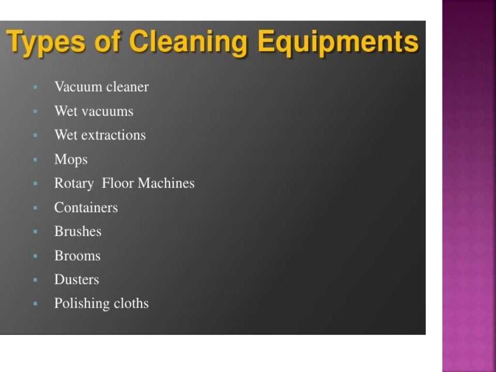 Housekeeping cleaning equipments