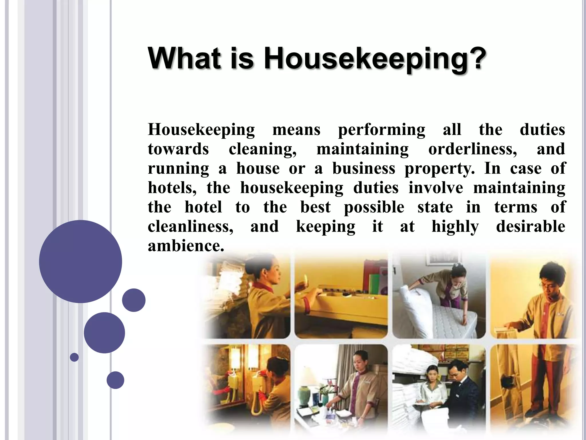 Housekeeping and its operation PPT