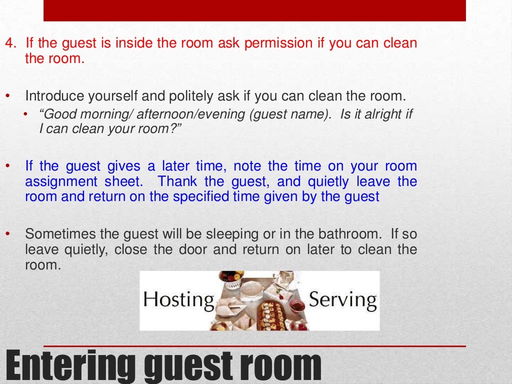 House keeping basics