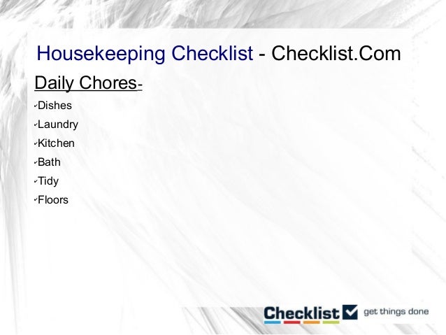 chores checklists