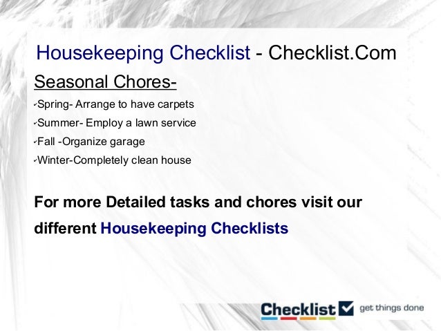 housekeeper chores
