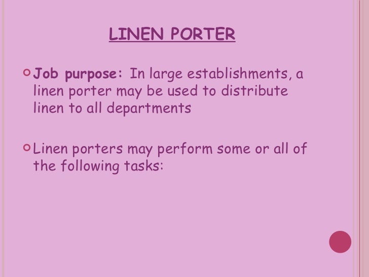 Housekeeping department