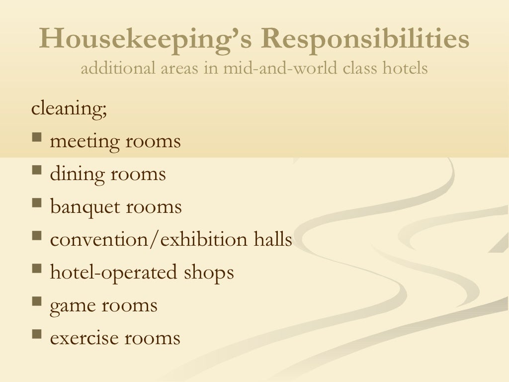 Housekeeping department of hotel