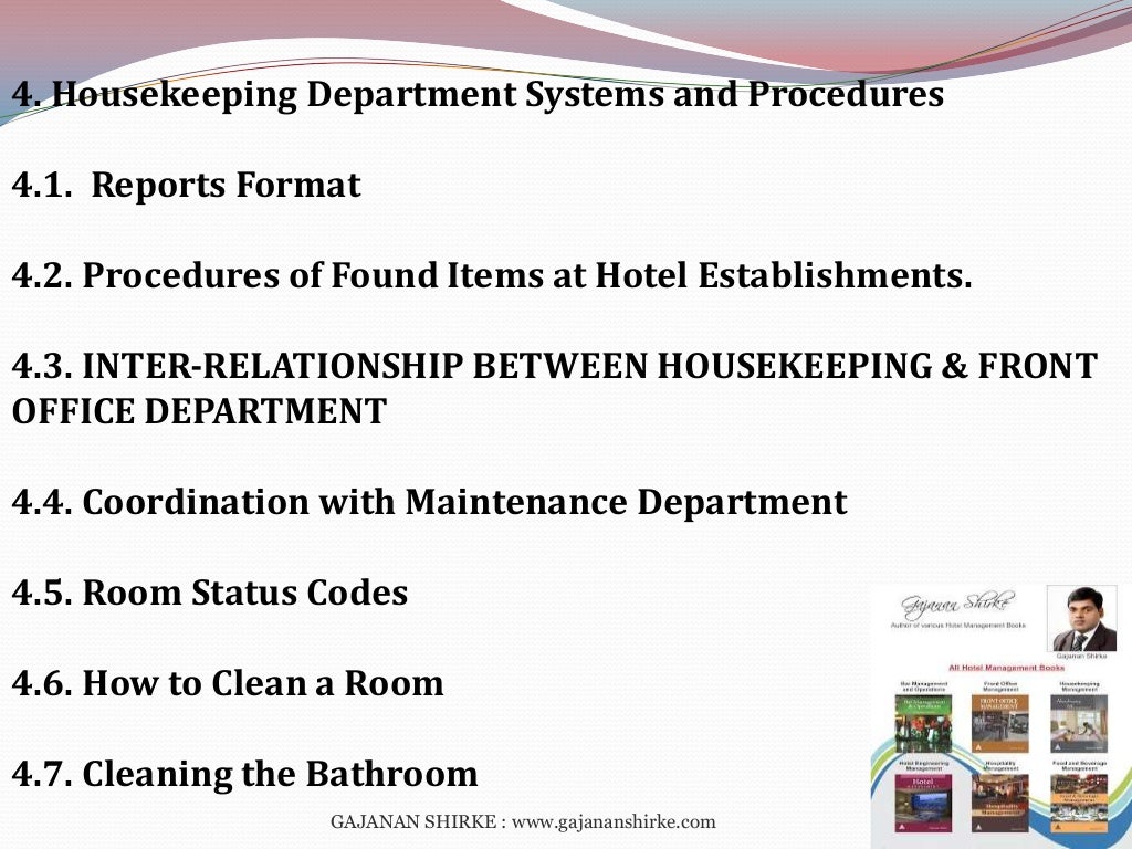 Housekeeping management book