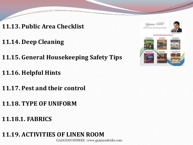 housekeeping cleaning checklist