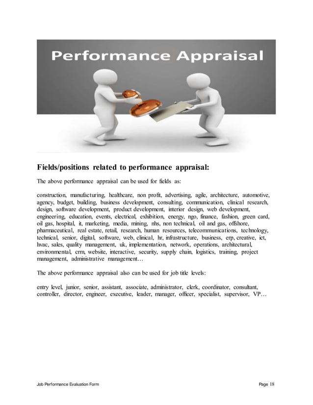 Housekeeping manager performance appraisal