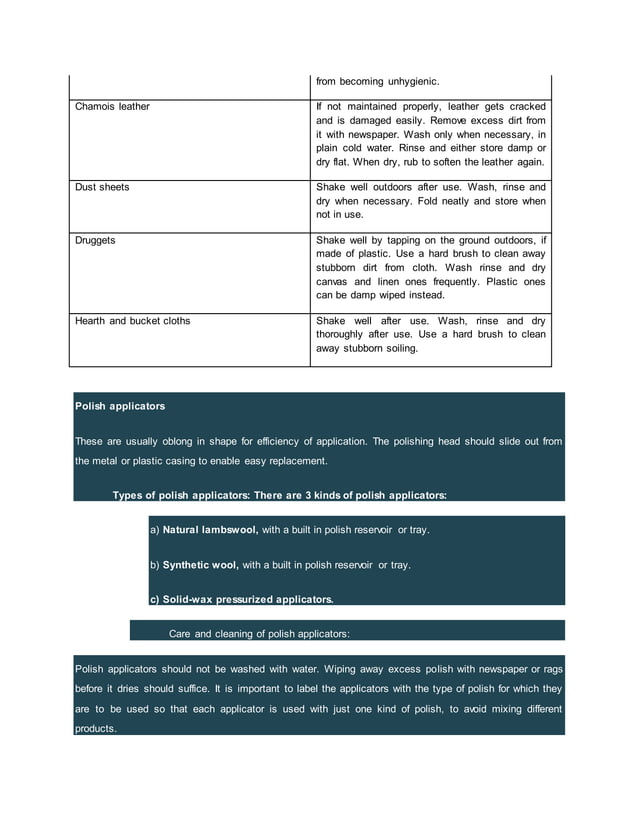 House keeping notes PDF