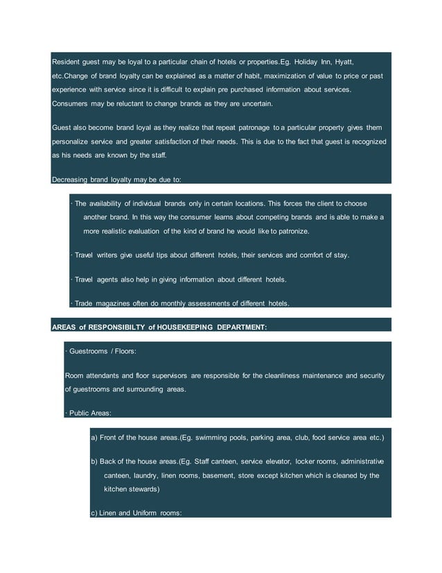 House keeping notes PDF