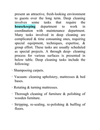 Housekeeping Notes.pdf housekeeping notes for hotel management graduates | DOC