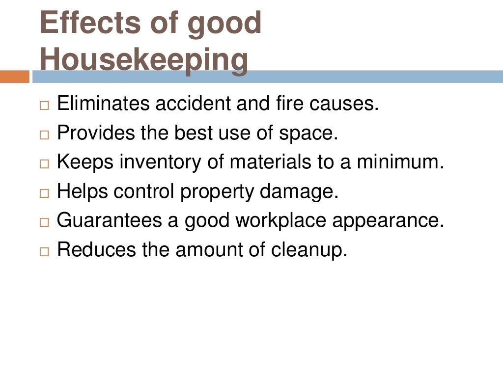 Housekeeping ppt