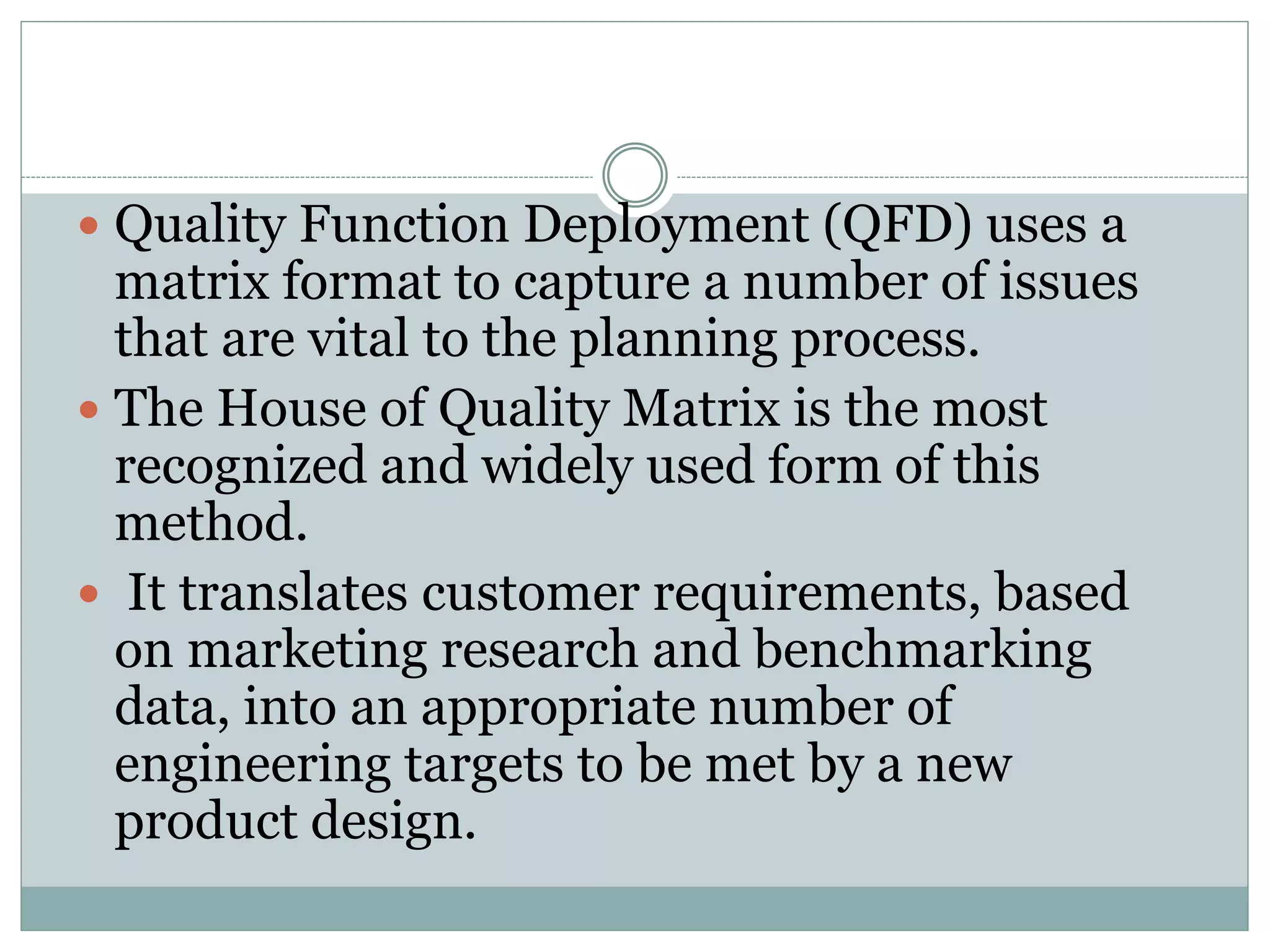 House of quality matrix | PPTX