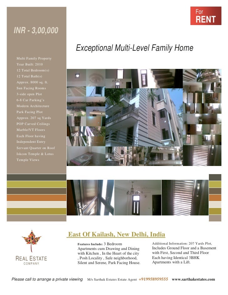 House on rent in south delhi c all 09958959555