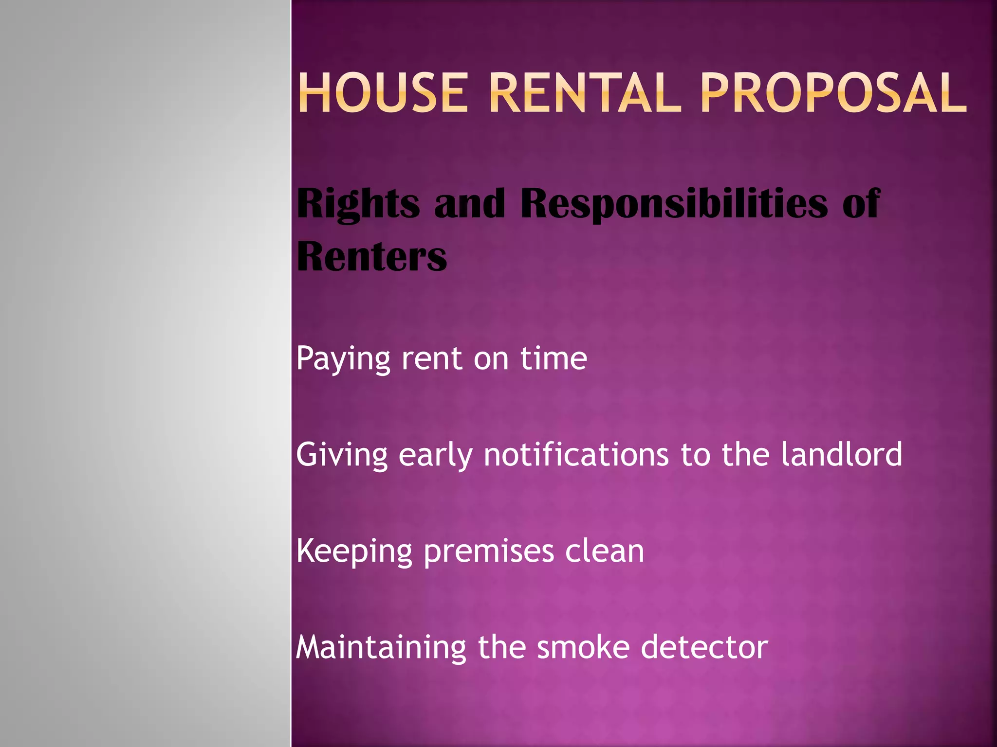 House Rent Image For Project House rental project final | PPTX