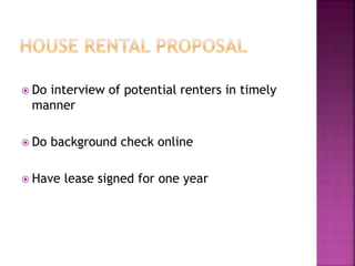 House Rent Image For Project House rental project final | PPTX