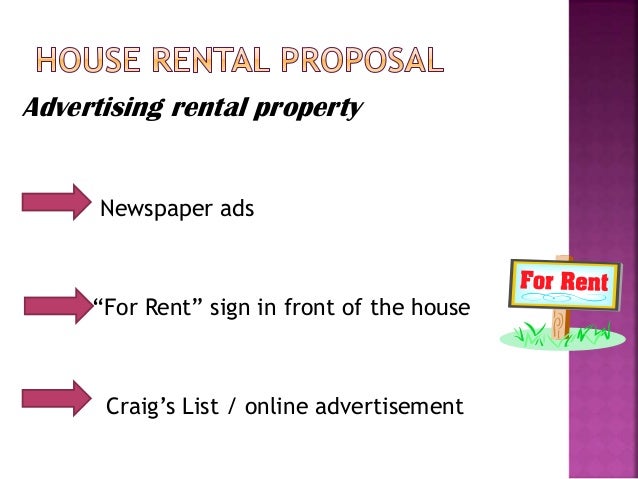 advertisement for house rent