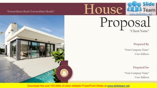 House Sale
Proposal“Client Name”
Prepared By
“Your Company Name”
User Address
Prepared for
“Your Company Name”
User Address
“Extraordinary Reach. Extraordinary Results”
 