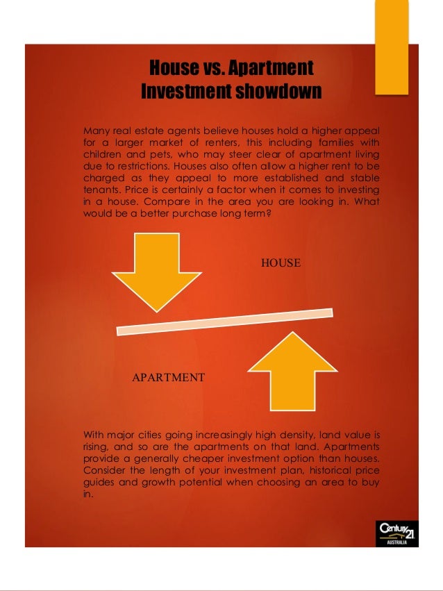 House vs apartment investment graphic