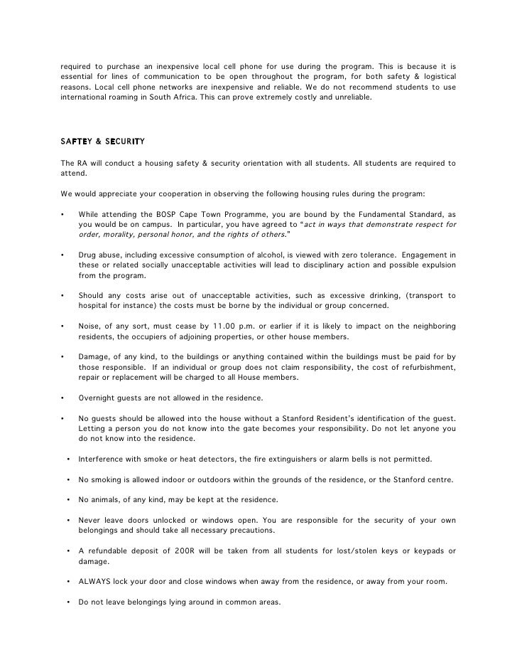 Housing agreement 11 12