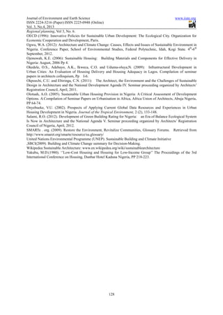 Housing and climate change in the nigerian built environment | PDF