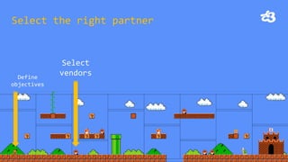 Select the right partner 
Define objectives 
Select vendors  