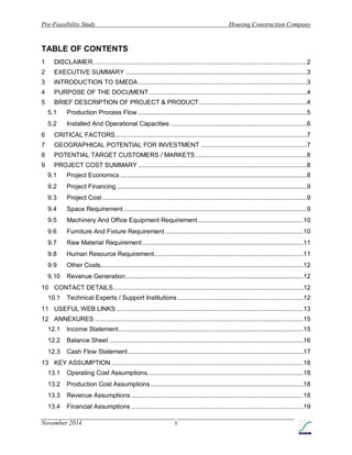 House construction company Feasibility report | PDF
