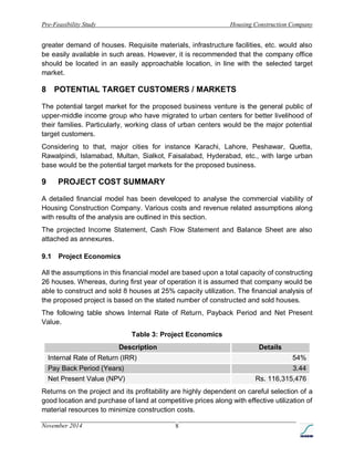 Example Buildability Report House construction company Feasibility report | PDF