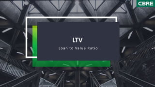 LTV
Loan to Value Ratio
 