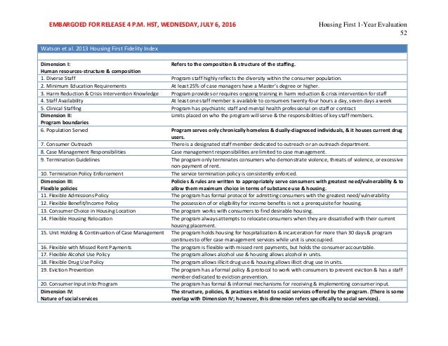 housing first evaluation report
