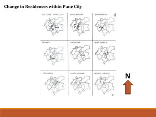 N
Change in Residences within Pune City
 
