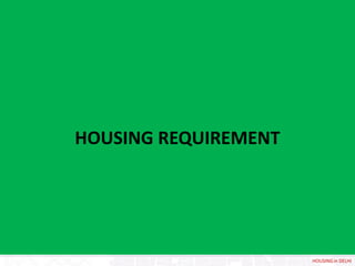 HOUSING REQUIREMENT




                      HOUSING in DELHI
 