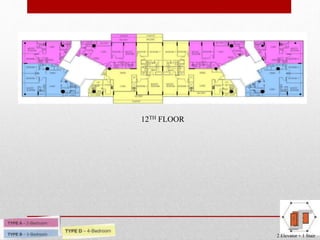 12TH FLOOR
2 Elevator + 1 Stair
 
