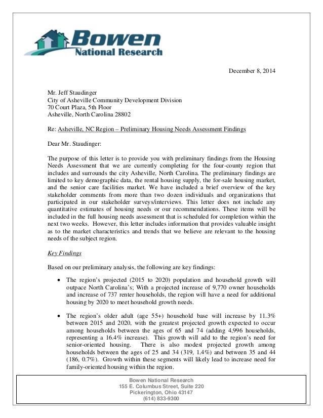 Housing needs assessment preliminary report