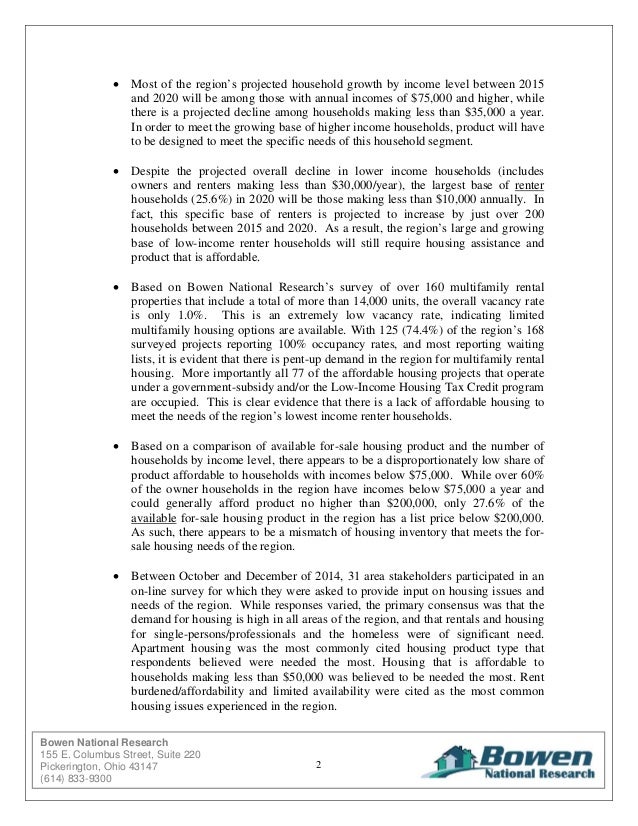 Housing needs assessment preliminary report