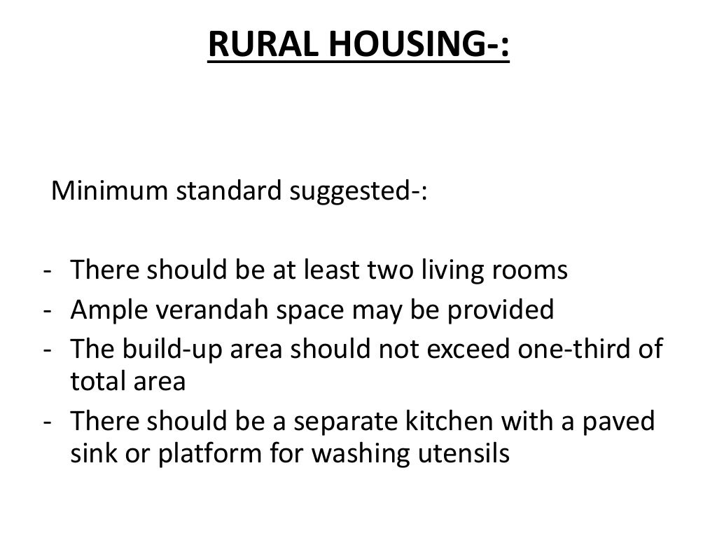 Housing standards