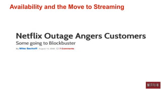 Availability and the Move to Streaming
 