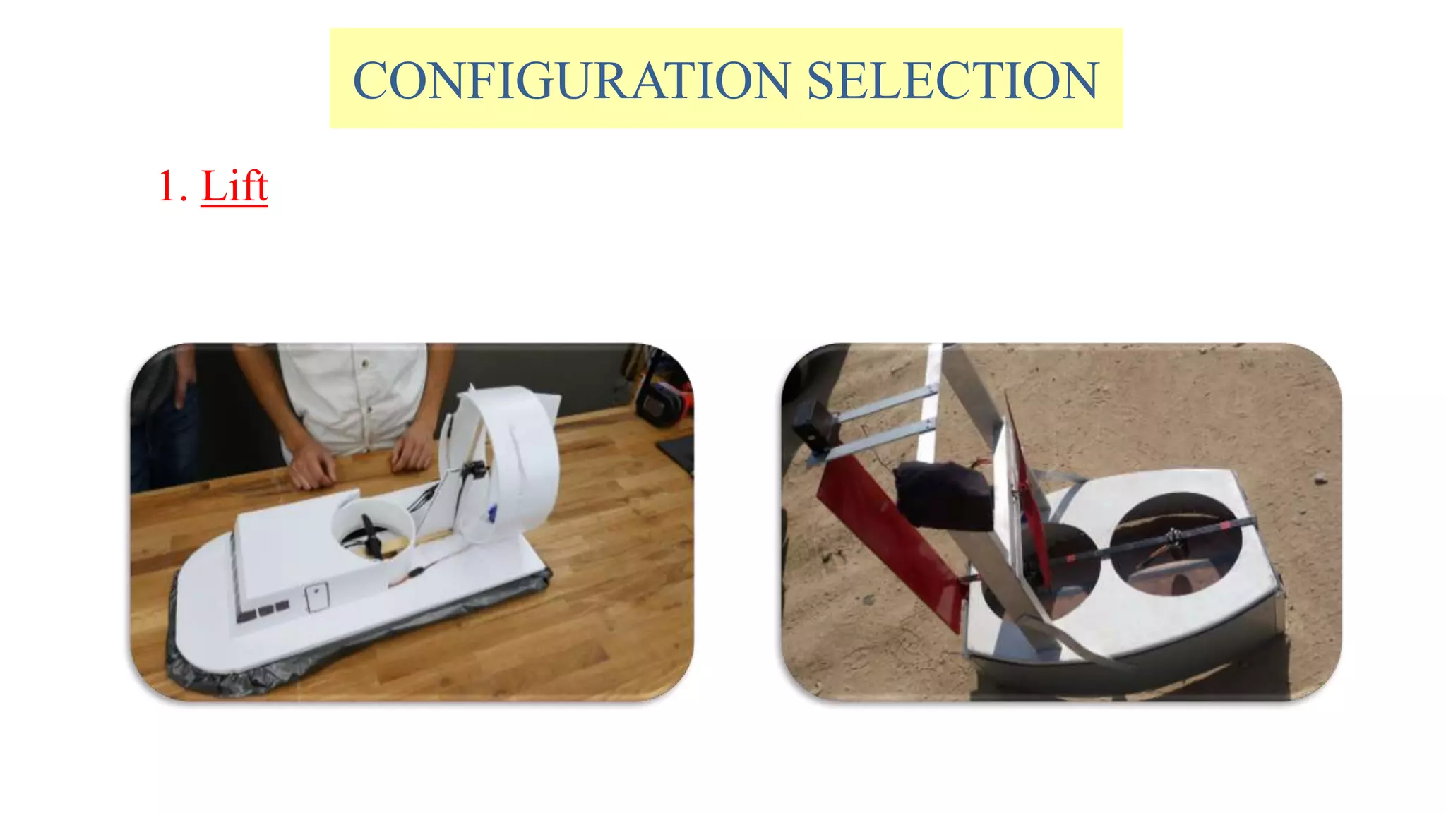 CONFIGURATION SELECTION
1. Lift
 