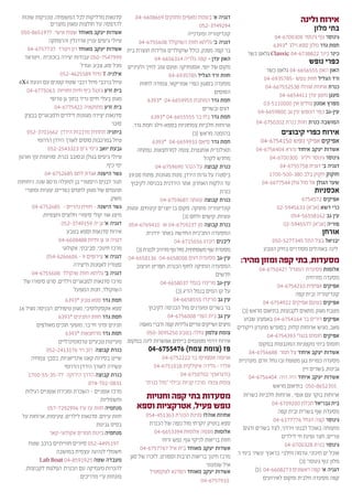 ‫סדנאות מדליקות לכל המשפחה, טכניקות שונות‬                    ‫דגניה א' בשמת מאפים מתוקים 9668066-40,‬                                              ‫אירוח ולינה‬
                ‫להדפסה על חולצות ומגוון מוצרים.‬                                                 ‫4929473-250‬
  ‫אשדות יעקב מאוחד שטח אישי 7791568-050‬
                                                                                                                                                          ‫בתי מלון‬
                                                                                         ‫קונדיטוריה ומעדנייה‬                         ‫גינוסר נוף גינוסר 0030076-40‬
               ‫טיולי ג'יפים עניין אדרנלין והרפתקה‬               ‫דגניה ב' גליתא חוות השוקולד 8065576-40‬                              ‫6‬
                                                                                                                                    ‫חמת גדר מלון ספא וילג' *393 	‬
     ‫אשדות יעקב מאוחד רון ויטרז' 7377576-40‬              ‫בר קפה מפנק, כולל שוקולדים וגלידות תוצרת בית‬                 ‫כינר כינר 2288376-40 ‪ Classic‬גלאט כשר‬
   ‫9997457-050 עבודות יצירה בזכוכית , ויטראז'‬                           ‫האון עדן - קפה גלריה 4136566-40 ­‬
                                ‫מכל סוג, צבע, וגודל‬
                                                                                                                                                       ‫כפרי נופש‬
                                                          ‫מקום של יופי, אסטתיקה וטעם טוב לחיך ולעיניים‬                          ‫האון האון 5556566-40 גלאט כשר‬
                      ‫אילניה ‪ T‬מיול 9855264-250‬                                 ‫חוות ורד הגליל 5875396-40‬                      ‫ורד הגליל חוות נופש -5875396-40‬
‫טיול ברכבי מיול רכבי שטח קטנים עם הנעת 4‪4X‬‬                       ‫מסעדה בסגנון כפרי אמריקאי, צמודה לחוות‬                         ‫כנרת אחוזת אוהלו 835255766-40‬
     ‫בית זרע ג'ונגל כיף חיות וחוויות 3605776-40‬                                                        ‫הסוסים‬                          ‫מעגן מעגן עדן 1144566-40‬
                 ‫מגוון בעלי חיים נדיר בתוך גן טרופי‬                  ‫חמת גדר המחבת 5599566-40 *3936‬                            ‫מפרץ אמנון טוליפ אין 0000115-30‬
                   ‫בית זרע מתוקאיה 2245776-40‬                                                     ‫דגים ובשרים‬               ‫עין-גב כפר הנופש עין גב 0089566-40‬
   ‫סדנאות יצירה מגוונות לילדים ולמבוגרים בבצק‬                          ‫חמת גדר בלו בר 5555566-40 *3936‬
                                                ‫סוכר‬         ‫ארוחות חלביות צמחוניות בספא-וילג' חמת גדר.‬                    ‫המושבה כנרת חוות כנרת 2020576-40‬
     ‫ביתניה תחתית מרכבות הירדן 2661073-250‬                                                  ‫בהזמנה מראש (כ)‬                              ‫אירוח כפרי קיבוצים‬
         ‫טיול במרכבות סוסים לאורך הירדן הדרומי‬                         ‫חמת גדר סיאם 3399566-40 *3936‬                          ‫אפיקים אפיקי נופש 0514576-40‬
               ‫גבעת יואב ג'ימי ג'יפ 3233452-250‬                ‫תאילנדית אותנטית, צופה למרחצאות. נפתחה‬                      ‫אשדות יעקב איחוד נהרא 4046576-40‬
‫טיולי ג'יפים בגולן ובסובב כנרת. סוויטות עץ וארגון‬                                                 ‫מחדש לקהל‬                       ‫גינוסר גינוסר ויליג' 0030076-40‬
                                             ‫ימי כיף.‬                     ‫כנרת קבוצה על הנהר 0969576-40‬                                 ‫דגניה ב' דגנית 8575576-40‬
             ‫גשר הישנה אגדת לחם 5862576-40‬                ‫ביסטרו על גדות הירדן, מנות מגוונות, פתוח 00:91‬                          ‫חוקוק חקוק בלב 083-005-0071‬
‫תנור לבנים היסטורי בן למעלה מ־08 שנה. ניחוחות‬              ‫עד הלקוח האחרון. אתר הירדנית בכניסה לקיבוץ‬                         ‫שער הגולן אל מול גולן 4457766-40‬
    ‫וטעמים של מגוון לחמים כפריים, עוגיות ומוצרי‬                                                          ‫כנרת.‬                                            ‫אכסניות‬
                                               ‫משק.‬                         ‫כנרת קבוצה עוגתה 7869576-40‬                                           ‫אפיקים 2754576‬
       ‫גשר הישנה – חווית נהריים – 5862576-40‬            ‫קונדיטוריה מתוקה. מקום בו יוצרים קינוחים, עוגות,‬                              ‫כרי דשא (אנ"א) 3365495-20‬
            ‫מיצג אור קולי סיפורי חלוצים ותצפיות.‬                                       ‫עוגיות, קישים ולחם (כ)‬                                ‫עין גב 26185565-450‬
                      ‫דגניה א' גן יה 9519473-250‬          ‫כנרת קבוצה מן 7329576-40 או 0149676-450‬                                         ‫פוריה (אנ"א) 7755495-20‬
                          ‫אירוח סדנאות וספא בטבע‬                    ‫המסעדה התנ"כית החדשה באתר ירדנית.‬                                                        ‫אורחן‬
                     ‫דגניה א' גן וחיות 8848066-40‬                                 ‫ליבנים רוברג 6565176-40‬                          ‫יבניאל בצל התל 5437725-050‬
                       ‫מרכז חינוכי, סביבתי, אקולוגי‬            ‫מסעדת שף משפחתית, מול נוף מרהיב לכנרת (כ)‬                       ‫לינה באוהלים מסודרים בחיק הטבע‬
              ‫דגניה א' צירופים 9 - 6066626-450‬
                             ‫סטודיו לאמנות וליצירה‬
                                                          ‫עין-גב מסעדת דגים 8008566-40 6318566-40‬
                                                               ‫המסעדה הותיקה לחוף הכנרת, תפריט ועיצוב‬
                                                                                                                  ‫מסעדות, בתי קפה ומזון מהיר:‬
                                                                                                                            ‫אלומות מסעדת 'המגדל' 7240576-40‬
       ‫דגניה ב' גליתא חוות שוקולד 8065576-40‬                                                           ‫חדשים‬                                         ‫מסעדה מזרחית‬
   ‫מרכז סדנאות למבוגרים וילדים, סרט סיפורו של‬                               ‫עין-גב מרינדו בנמל 7308566-40‬                             ‫אפיקים אפיפית 0124576-40‬
                            ‫השוקולד, חנות המפעל.‬                                   ‫על קו המים בנמל הדיג (כ)‬                                    ‫קונדיטוריה ובית קפה‬
                      ‫חמת גדר ספא טבע *3936‬                                       ‫עין גב מרינדו 5558566-40‬                     ‫אפיקים בטעם אפיקים 2294576-40‬
‫ספא אקסקלוסיבי, מגוון טיפולים. הכניסה מגיל 61‬                        ‫בר בשרים ומעדנים מול הכניסה לקיבוץ.‬           ‫מטבח מגוון, מתאים לקבוצות, בתיאום מראש (כ)‬
                  ‫חמת גדר חוות התנינים *3936‬                                   ‫עין גב בית הפרי 8006576-40‬           ‫אפיקים דוריס בר 4614576-40 באמצע שבוע‬
        ‫תנינים ומיני חי־בר, מופעי תוכים מאולפים‬                  ‫פאב, מגיש ארוחות קלות, בסופ"ש מועדון ריקודים מיצים ושייקים טריים גלידות קפה ודברי מאפה‬
                      ‫חמת גדר מרחצאות *3936‬                          ‫צומת צלמון נחלה בטבע 0525903-050‬                            ‫אפיקים חומוס בנגלי 3934576-40‬
                  ‫מעיינות טבעיים טרמומינרליים‬            ‫אירוח דרוזי מטעמים בייתים אפשרות לינה במקום.‬                       ‫חומוס ביתי מקטניות המונבטות במקום‬
             ‫כנרת קבוצה רוב רוי 6713142-250‬                           ‫פז (צומת צמח) 6745576-40‬                         ‫אשדות יעקב איחוד צל תמר 8866576-40‬
     ‫שייט בסירות קאנו אינדיאניות, בסבך צמחיה‬                                 ‫מסעדה כפרית בגן מטופח ובו נחל זורם, מעדניית ארומה אספרסו בר 2222576-40‬
                     ‫עשירה לאורך הירדן הדרומי‬                            ‫אלדו - גלידה איטלקית 8101576-40‬                                           ‫גבינות, בשרים ויין‬
    ‫כנרת קבוצה הדרך הירוקה 77-53-55-0071‬                                             ‫בורגראנץ' 2070576-40‬             ‫אשדות יעקב איחוד היה היה 4046576-40‬
                                ‫1380-207-470 .‬                      ‫צומת צמח מרכז קניות ובילוי "מול כנרת"‬
                                                                                                                                   ‫5532568-050 בתיאום מראש‬
   ‫מרכז אופניים – השכרת ומכירת אופניים רגילות‬
                                       ‫וחשמליות‬                      ‫מסעדות בתי קפה וחנויות‬                         ‫ארוחות בוקר עם אופי , ארוחות חלביות כשרות‬
                                                                                                                                   ‫בית גבריאל תכלת 0029076-40‬
             ‫מנחמיה חוות עז עיז 6992927-750‬                    ‫נופש פעיל, אטרקציות וספא‬                                                ‫מסעדת שף בשרית ובית קפה‬
 ‫חוות עיזים, סדנאות לילדים, טעימות, ארוחות על‬                       ‫אחוזת אוהלו פנינת הכנרת 363154-450‬
                                                                                                                                   ‫גינוסר קצה הנחל 6777716-40‬
                                     ‫בסיס גבינות‬                      ‫ספא בוטיק יוקרתי מול נופה של הכנרת‬
                                                                                                                    ‫מתמחה באוכל לבנוני וירדני, לצד בשרים ודגים‬
              ‫מנחמיה בינות תמרים אקולוגי-קאר‬                              ‫אלומות מצפה אלומות 4933566-40‬
                                                                                                                                         ‫טריים, חצר ופינת חי לילדים‬
                                                                             ‫חוות בריאות לניקוי גוף, נפש ורוח‬
      ‫7915944-250 סיורים חווייתיים ברכב שטח‬                                                                                               ‫גינוסר כנרת 8230076-40‬
                                                                 ‫אשדות יעקב מאוחד בית איל 7677576-40‬
                 ‫חשמלי לנהיגה עצמית במושבה‬                                                                     ‫אוכל ים תיכוני, גורמה וחלבי. בראנץ' עשיר בימי ו'.‬
                                                           ‫מרכז חינוך בריאות תרבות וספורט, לזכרו של סגן‬
          ‫מעבדה שטה 5291958-40 ‪Lab Boat‬‬                                                                                                          ‫מלון 'נוף גינוסר' (כ)‬
                                                                                                   ‫איל שמעוני‬
    ‫להכרות מעמיקה עם הכנרת. הפלגות לקבוצות,‬                           ‫אשדות יעקב מאוחד הסדנא לטקסטיל‬                      ‫דגניה א' קפה ראשונים 3728066-40 ( כ)‬
                           ‫מונחות ע"י מדריכים .‬                                                                                ‫קפה מסעדה חלבית ומקום לאירועים‬
                                                                                                 ‫0197576-40‬
 