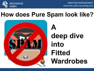LINKR RISK MANAGEMENT
www.link-audit-consulting.com
MEDIABASE
GMBH
A
deep dive
into
Fitted
Wardrobes
How does Pure Spam look like?
 