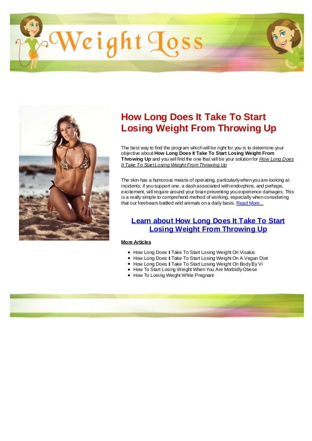 how long to lose weight