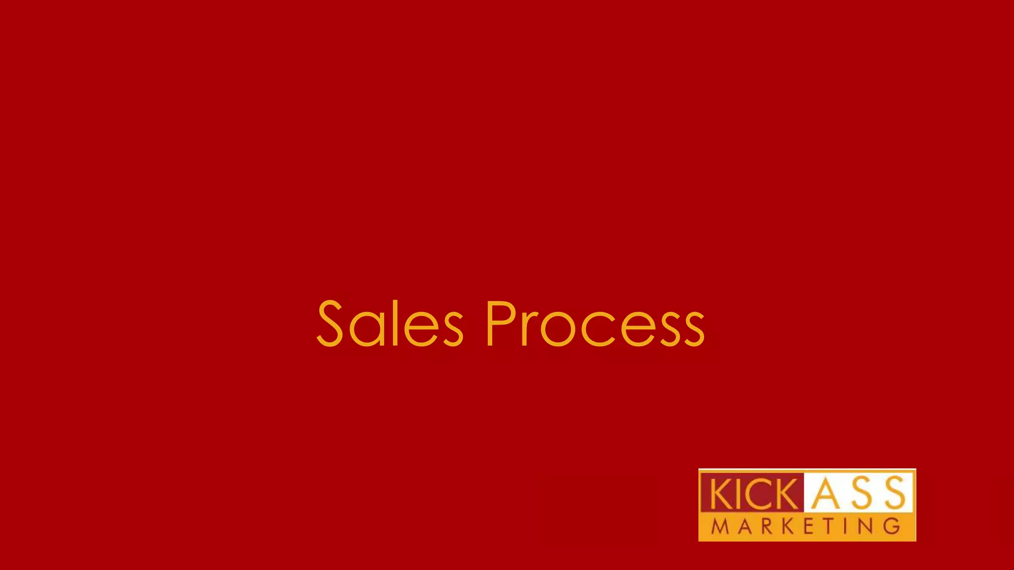 Sales Process
THE PLAN FOR TODAY

 