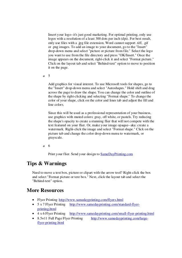 how to create business flyers online for printing
