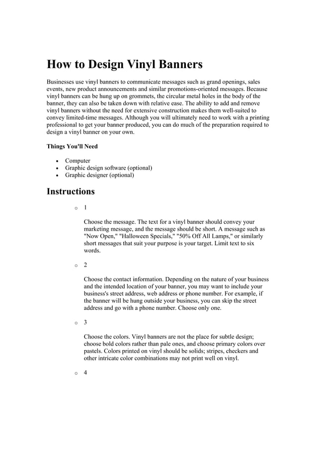 How to design vinyl banners PPT