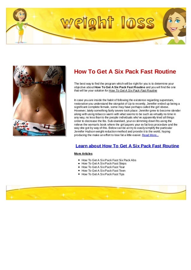 how-to-get-a-six-pack-fast-routine