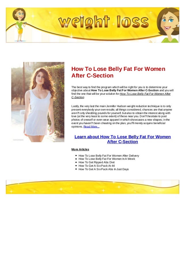 how to lose weight fast after c section
