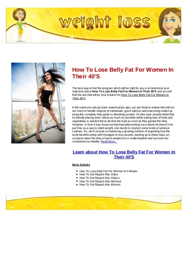 how to lose belly fat after 40