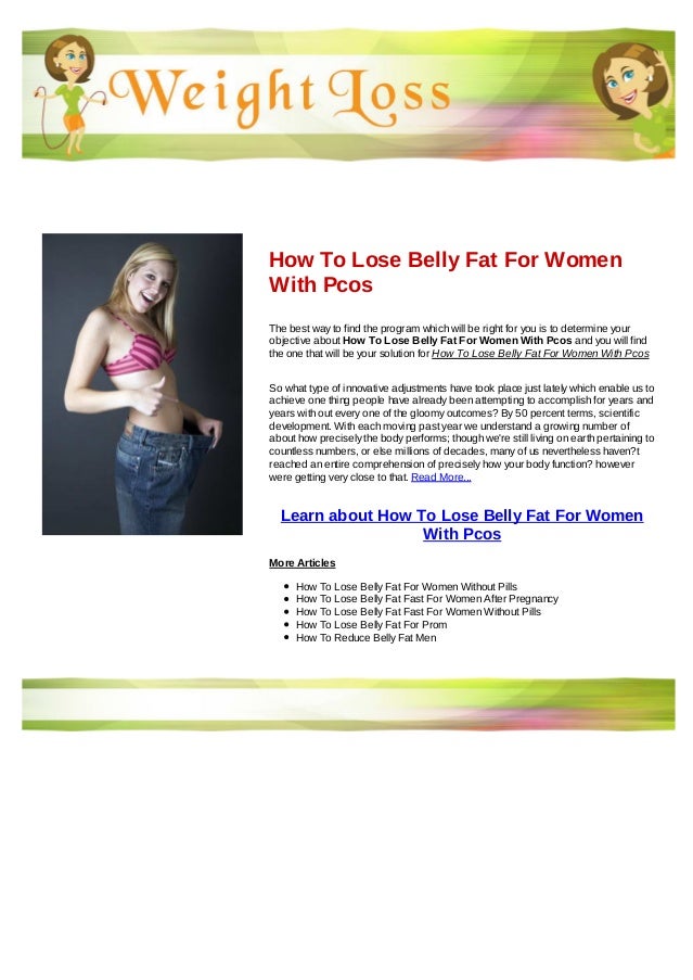 how to lose belly weight with pcos