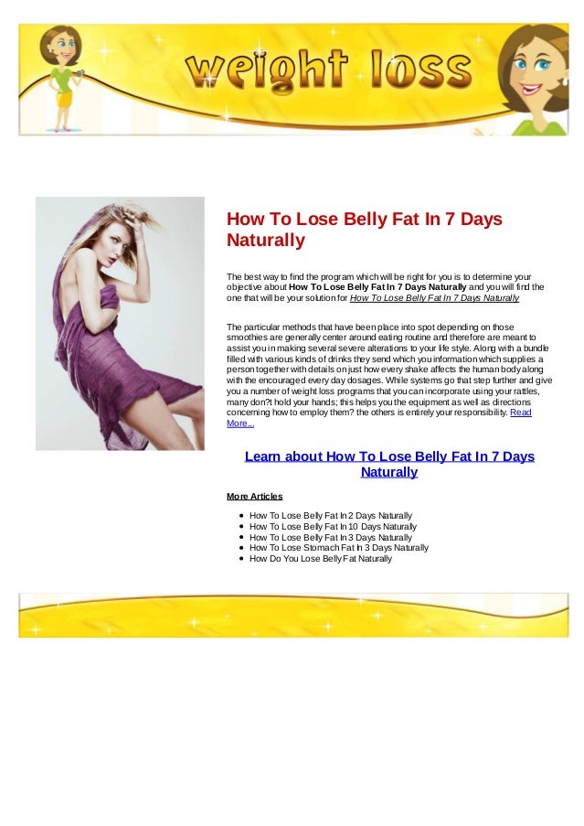 how to lose weight in 1 day naturally