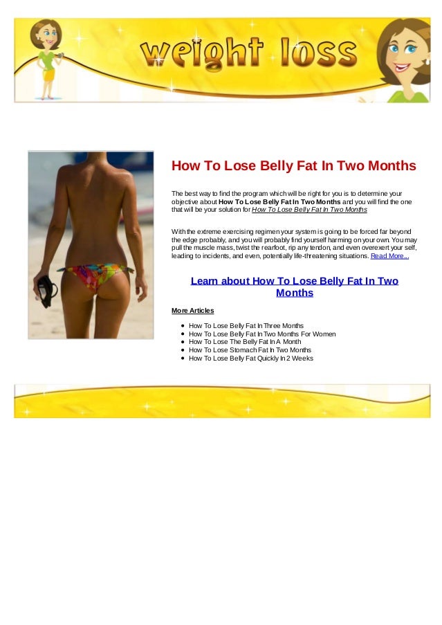 lose belly fat in a month